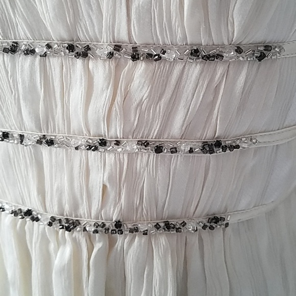 BCBGMaxazria ivory silk strapless dress Sz. 4 - Picture 2 of 8